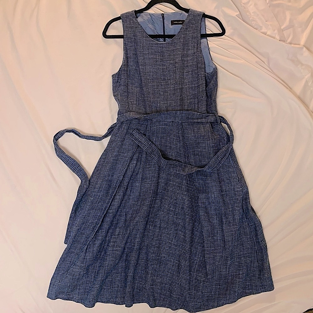 Walker Slater Wool Tweed Fall Dress Size 8 UK Blue Charcoal